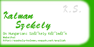 kalman szekely business card